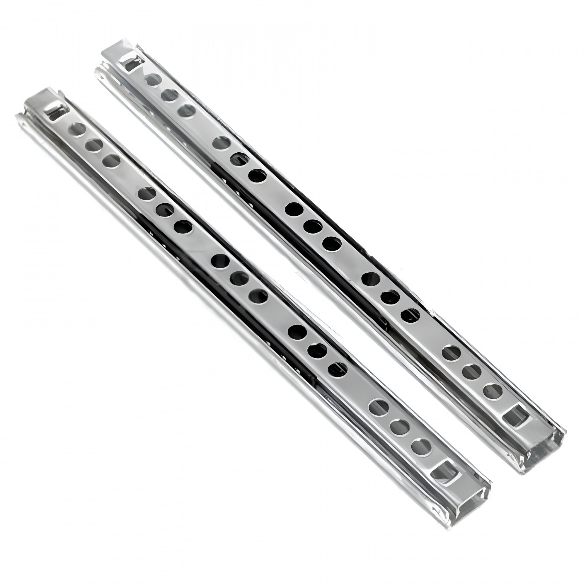 ZHZFKQ 2026 New 8 Inch Drawer Slides Metal Drawer Slide Small Drawer Rails Full Extension Parts Two Way Slide Track Rail Pack of 2 for Cabinet Dresser Furniture Desk (0.67 Wide)