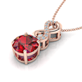 thumbnail image 4 of Round Garnet Rose Gold Plated Vertical Infinity Pendant Gift For Religious || Ali Baba Jewellery, 4 of 5