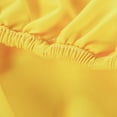 thumbnail image 3 of 3 Pieces Microfiber Toddler Bed Sheet Set, Easy care and Breathable Crib Bedding Set for Boys and Girls, Yellow, Include Crib Fitted Sheet, Flat Sheet, Envelope Pillowcase, 3 of 5