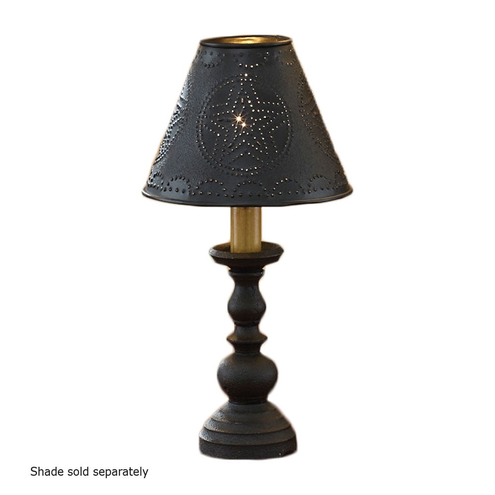 Small Black Candlestick Lamp