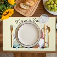 thumbnail image 4 of Happy Easter Placemats Set of 4, Cute Gnomes Eggs Spring Daisy Flowers Yellow Placemats for Dining Table, Place Mats for Kitchen Tabletop, Waterproof Wipeable Dining Table Mats Set, 4 of 9