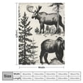 thumbnail image 4 of Orinice Bear Moose Woodland Warm Lightweight Blanket Soft Fleece Blankets Throw Blanket for All Seasons 50x60in, 4 of 6