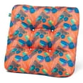 thumbnail image 2 of Duck Covers 19" x 19" Orange and Blue Square Chair Outdoor Seating Cushions (2 Pack), 2 of 8