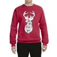 thumbnail image 2 of Deer Rose Animal Lover Unisex Crewneck Graphic Sweatshirt, Vintage Heather Red, Small, 2 of 3