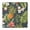 White-608, variant on Backed Square Tablecloth with Botanical and Monstera Prints, Waterproof and Stain-Resistant Vinyl Table Cover with Elastic Edge for Secure Fit and Table Protection