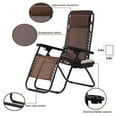 thumbnail image 7 of FDW Zero Gravity Lawn Lounge Chairs Set of 2 with Pillow and Cup Holder,Brown, 7 of 7