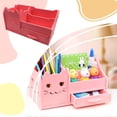 thumbnail image 3 of relayinert Stylish Desk Organiser Easy Access To Stationery Collection Multi-functional Desk Pen Organiser dark pink 1Set, 3 of 6