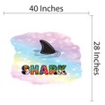 thumbnail image 4 of Animal Wall Decals for Care Taker Daycare - Shark's Fin Shark DIY & Creativity Boy Girl Bedroom Wall Sticker - Size: 40 In x 28 In, 4 of 5