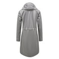 thumbnail image 3 of Uootdi Long Waterproof Jackets for Women Lightweight Hooded Raincoat Outdoor Travel Hiking Windbreaker Trench Coats Gift, 3 of 5