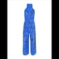 thumbnail image 2 of Elegantes para Mujer, para Fiestas de Noche, Invitadas de Boda, Grandes, Sin Mangas, Pantalones Largos de Pierna Azul Real XXL, 2 of 5