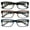 Black Brown Blue, variant on 3 Pairs Comfortable Modern Rectangular Lightweight Reading Glasses - Clear Lens Reader Plaid Stripe Men Women 7017 +1.50