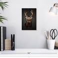 thumbnail image 3 of Elephant Stock Grunge Deer On Black Wall Art - Vertical Canvas Wall Art - Living Room Wall Decor - Animal Canvas - Brown And Gray Decor - 8" x 12", 3 of 8