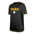 thumbnail image 2 of Men's New Era  Black Pittsburgh Steelers Third Down Puff Print T-Shirt, 2 of 5
