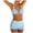 01-Blue, variant on Women High Cut Bikini Sets String Sexy Swimsuit Two Piece Bathing Suit Cheeky Cut Out Cute Swimwear (Blue, M)