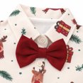 thumbnail image 5 of WUANDIXFA Baby Boy Christmas Outfit Long Sleeve Shirts Pants and Hat Holiday Party Cute Print Fall Winter Clothes,Red,6-9 Months, 5 of 6