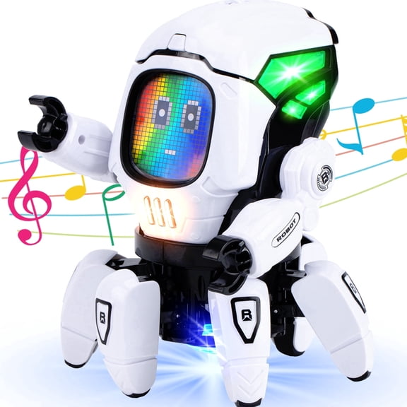 Gmdisc Robot Toys for Kids, Electronic Walking Dancing Robot Toys with Lights and Music, Gift for Age 3-8 Year Old Boys Girls