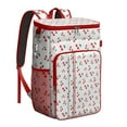 thumbnail image 1 of Sac à Dos Glacière à Imprimé de Cerises, Motif de Fruits Rouges Sucrés, Sac à Lunch Isolé et Étanche pour l'Été et le Pique-Nique, 1 of 3