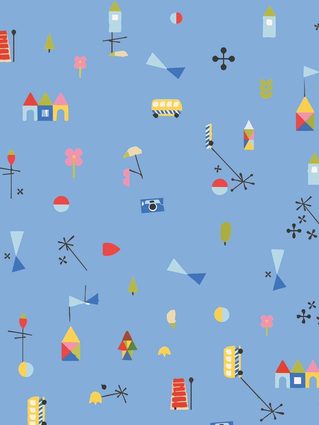 Fisher-Price Land Removable Vinyl Wallpaper by Fisher-Price - Periwinkle