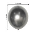 thumbnail image 3 of Efavormart 25 Pack - 12" Chrome Charcoal Gray Metallic Latex Helium Balloons, 3 of 10