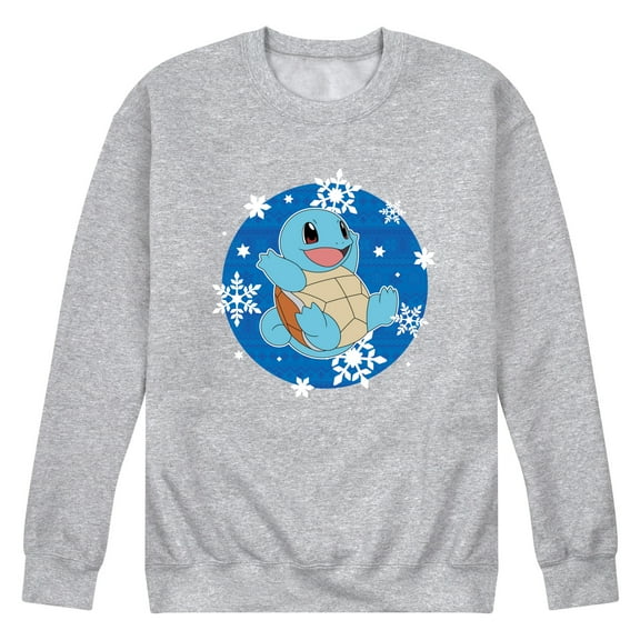 Pokémon - Squirtle Snowflake Pattern - Men's Crew Fleece Sweatshirt