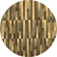 thumbnail image 1 of Ahgly Company Indoor Round Abstract Brown Contemporary Area Rugs, 4' Round, 1 of 4