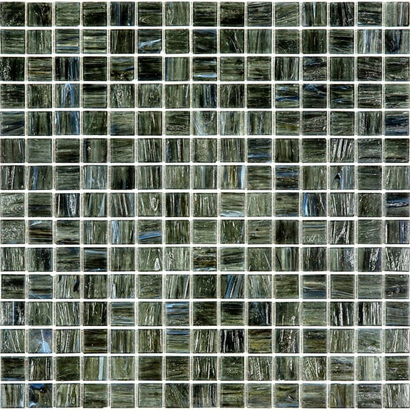 Celestial 12 in. x 12 in. Glossy Milestone Gray Glass Mosaic Wall and Floor Tile (20 sq. ft./case) (20-pack)