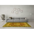 thumbnail image 3 of Ahgly Company Indoor Square Medallion Yellow Traditional Area Rugs, 6' Square, 3 of 4