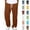 04# Brown, variant on Mens Casual Corduroy Pants Lightweight Elastic Waist Drawstring Pants Straight Baggy Pants with Pockets Black XL