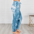 thumbnail image 2 of AWXNJUX Wide Leg Pants Woman Women's Tie-Dye Mid Waist Cotton Pants Loose Straight Pocket Casual Trouser Women's Pants Casual Casual Pants for Women Summer Pants (Light blue,M), 2 of 5