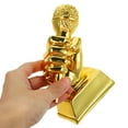 thumbnail image 2 of IBASETOY Golden Resin Singing Trophy with Microphone Sculpture for Party Awards and Competitions, 2 of 8