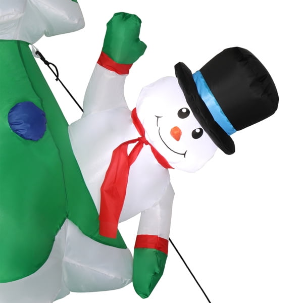 EEPHO 8ft with Snowman Santa Claus 3 Gift Boxes 9 String Lights