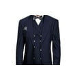 thumbnail image 3 of Statement 100% Wool Wide Leg Navy 3 Piece Suit Florence By Alberto Nardoni Brand Designer, 3 of 3