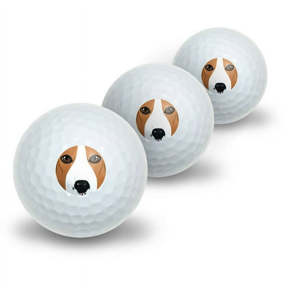Beagle Face Dog Pet Novelty Golf Balls, 3pk