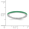 thumbnail image 5 of Stackable Expressions Sterling Silver  Green Enameled 1.5mm Ring, 5 of 5