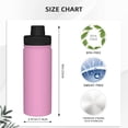 thumbnail image 3 of Logiee Pink Print Water Bottle,18oz Sports Insulated Kettle for Cycling Gym Basketball Outdoor, Suitable as a Present, 3 of 7