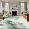 thumbnail image 2 of Foggy Forest Green Area Rug 6x9 Washable Rug Non Slip Watercolor Trees Vintage Large Area Rug Soft Stainresistant Indoor Floor Carpet for Living Room Bedroom Home Office Dining Room Nursery, 2 of 9