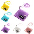 thumbnail image 2 of Card Wallet Fashion Glitter Card Case Wallet Card Bifold Wallet with Lanyard, 2 of 6