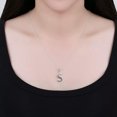 thumbnail image 7 of EOEMY Sterling Silver Plated Necklace Women Pendant Initial Letter Alphabet B375-S, 7 of 7