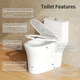 thumbnail image 4 of Deervalley One Piece Elongated Toilet, 1/1.28 GPF Dual Flush Rimless Bowl White Toilet With ADA Comfort Seat Height (Seat Included) DV-1F0437, 4 of 13