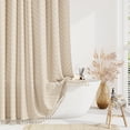 thumbnail image 1 of Cortina de ducha Dynamene Stall de tela, 150 x 180 cm, color beige, con ganchos, 1 of 7
