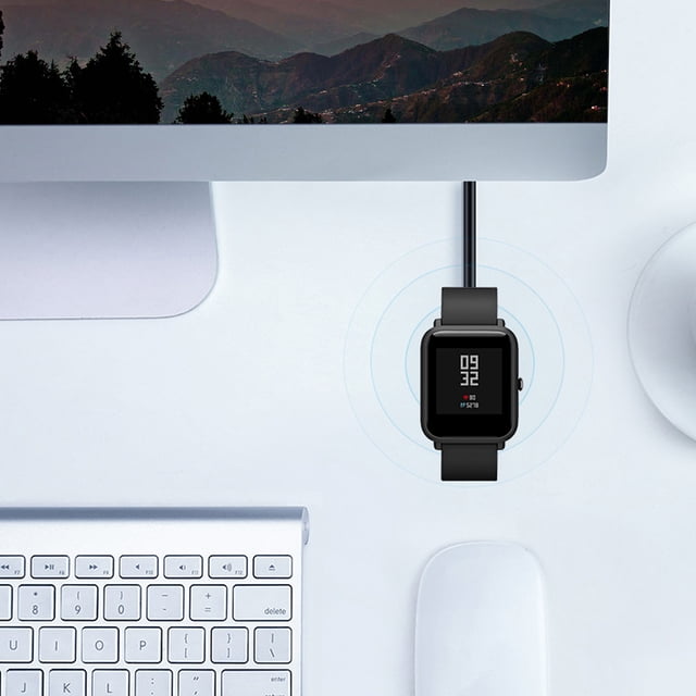 Cable De Carga Magnético, Almohadilla De Carga, Cargador De Reloj Inalámbrico Portátil, Negro Con Cable De Carga USB Para
