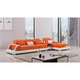 thumbnail image 2 of American Eagle AE-LD812L-ORG.IVR Orange/Ivory Multi-Color Faux Leather Sectional, 2 of 6