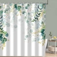 thumbnail image 4 of Sage Green Eucalyptus Shower Curtain Spring Watercolor Leaves Leaf Plant Bathroom Curtains Waterproof Fabric Bathtub Curtains Set with Hooks 72"x84", 4 of 6