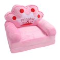thumbnail image 1 of Toddler Chair for Girls, Adorable Princess Tiara, Foldable Sofa Bed, Floor Cushion, Armrest, Couch for Nap, Play, Sleep, Reading, Pink, 2-Fold, 1 of 4