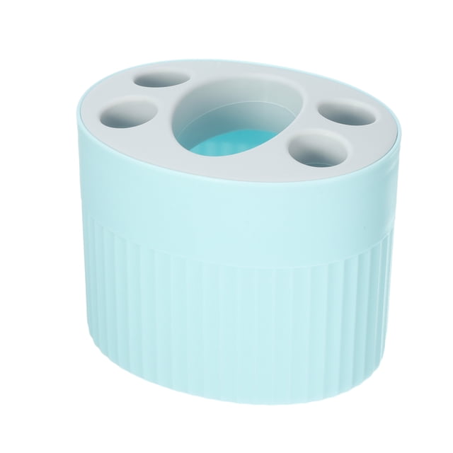 Soportes para cepillos de dientes, soportes para cepillos de dientes de baño, organizadores de almacenamiento de cepillos de dientes para almacenamiento en el baño, azul 4.69x3.62x3.73