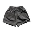 thumbnail image 2 of Girls Shorts Cotton with Pockets Casual Elastic High Waisted Wide Leg Toddlers Kids Cute Solid Color Comfort Going-Out Schoolwear Short 2-8Y, 2 of 3
