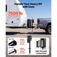 thumbnail image 2 of KFFKFF Electric Trailer Jack, 7500 lbs Capacity, Electric Power Tongue Jack with Waterproof Protective Cover & LED Light for RV.12V DC with Wiring, Black, 2 of 9