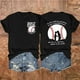 thumbnail image 3 of Camisetas de Manga Corta para Mujeres Beisbol Amor Doble Cara Impresión Cuello Redondo Camiseta, Top de Verano Casual, 3 of 3