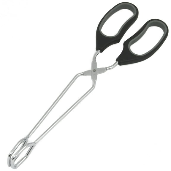 Chef Craft Classic Straight Tongs, 12 inches in Length, Black