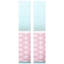 Unique Bargains 4 Pcs Cotton Hand Towels Light Cyan/Pink 13" x 30"/14" x 30"